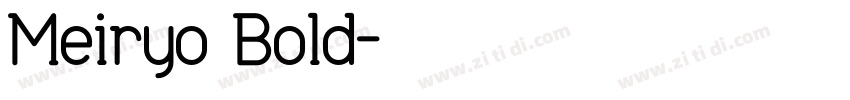 Meiryo Bold字体转换